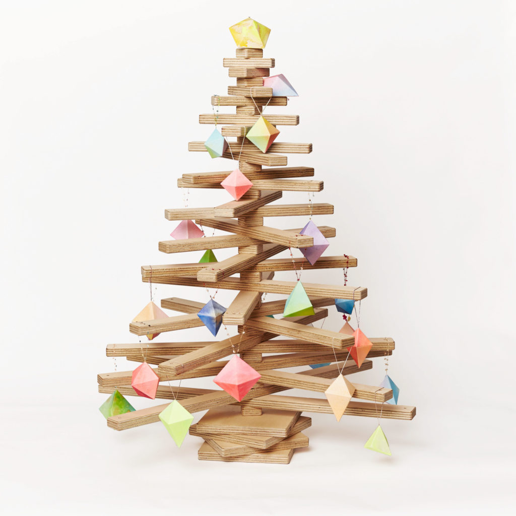 Crystal Pyramid Poms Ornament for Christmas Tree Decoration, available at One Two Tree Designs