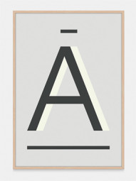 Grey Alpha Art Prints in Letter A, by One Two Tree