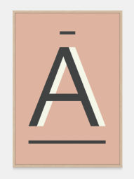 Fawn Alphabet Art Print in the letter A, by One Two Tree