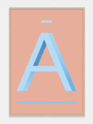 Blue Letter A Print - Alphabet Art Prints from One Two Tree Designs