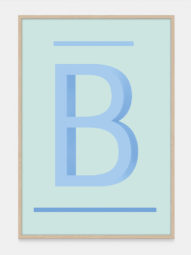 Alphabet Art Print in Blue B, available on One Two Tree