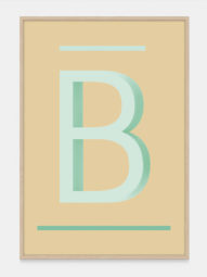 Alphabet Art Print in Green B, available on One Two Tree