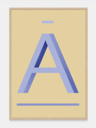 Alphabet Art Print in Purple A, available on One Two Tree