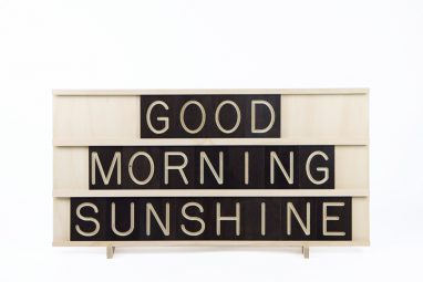 Good Morning Sunshine - 9x3 Wooden Message Board from One Two Tree Designs