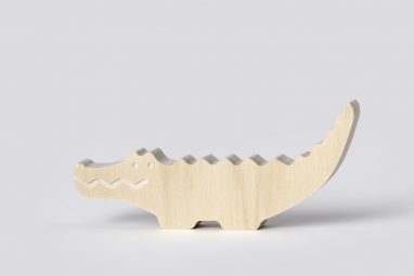 Wooden Crocodile Decor from One Two Tree