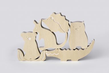 Wooden Australian Animal Toys Set